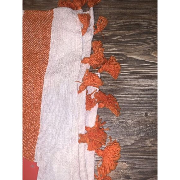 Set Of 4 OpalHouse Cotton Preppy Stripe Placemats. Orange/White. NWT. U - Picture 5 of 6
